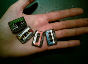 Cassette Brooches