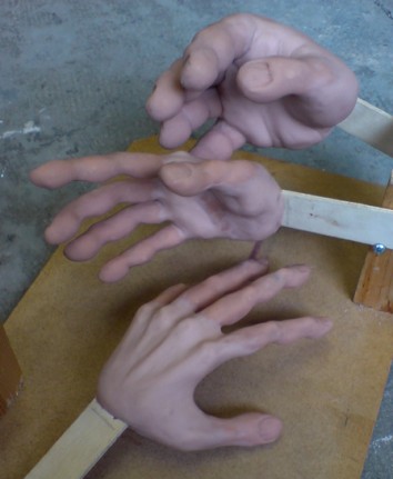 Sculpted hands by Billie Achilleos